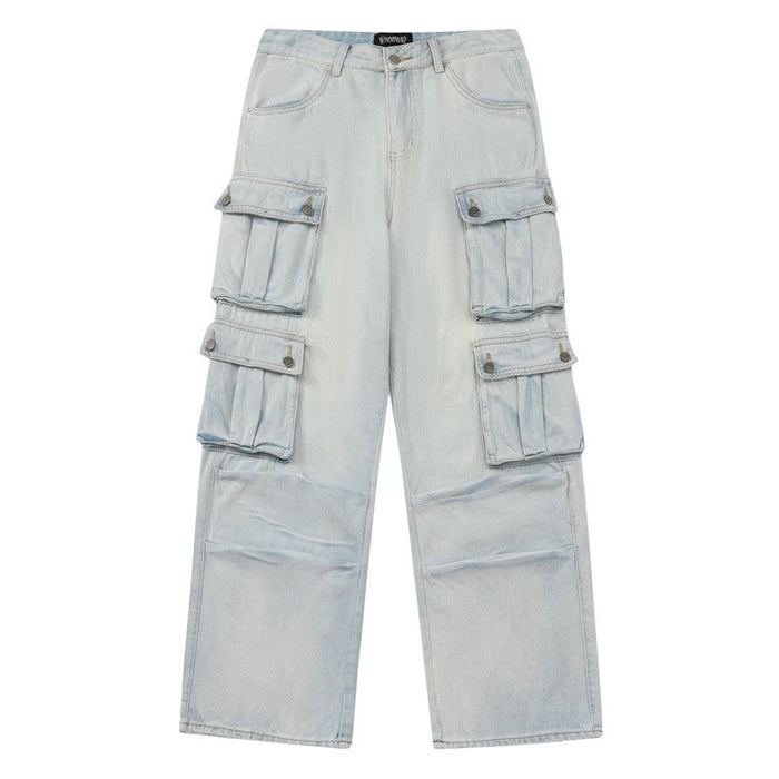 Straight Fashion Work Clothes Jeans